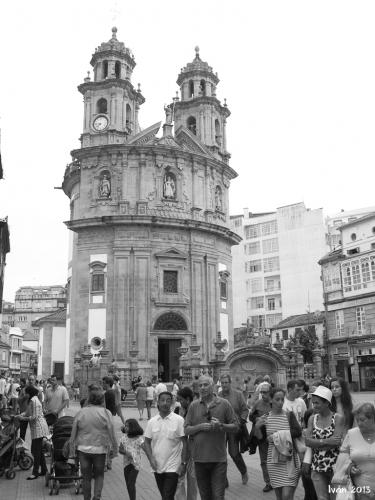 Ambiente en el centro de Pontevedra